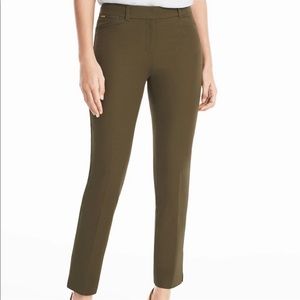 WHBM White House Black Market Olive Night Green The Slim Ankle Pants